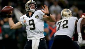 2. DREW BREES (New Orleans Saints): Die Top 2 werden sich einen engen Zweikampf bis zum Ende liefern. Brees war trotz stets atemberaubender Zahlen noch nie MVP. Er führt die Liga aktuell mit der höchsten Passquote aller Zeiten an und hat das beste Rating.