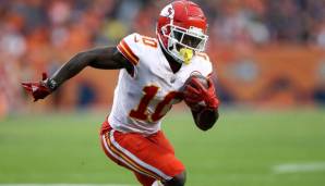 10. Platz - TYREEK HILL (Kansas City Chiefs): Der Homerun-Hitter schlechthin in dieser Liga! Hill hat bereits 12 Touchdowns erzielt und viele davon waren richtig lange Receptions. Wann immer die Chiefs ein Big Play brauchen, ist er im Mittelpunkt.