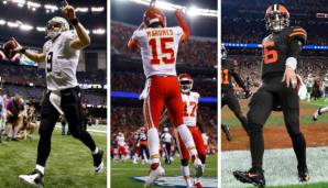 Drew Brees, Patrick Mahomes und Baker Mayfield wollen die Patriots entthronen.