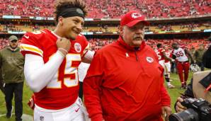 Patrick Mahomes (l.) war der Wunsch-Quarterback von Andy Reid im Draft 2017.