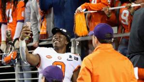 Travis Etienne (Running Back, Clemson): 37 Rushing Touchdowns über die letzten drei Saisons sprechen eine deutliche Sprache, ebenso wie 7,8 Yards pro Carry. Um ganz früh gedraftet zu werden, müsste er aber wohl noch Masse draufpacken.