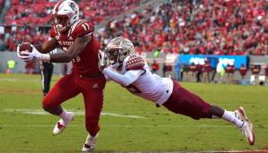 NEW ENGLAND PATRIOTS: Jakobi Meyers. Der 22-Jährige ist die große Überraschung im Training Camp der Patriots und gilt als neues Lieblings-Target von Tom Brady. Im dünn besetzten Receiving Corps hat Meyers selbst als Undrafted Rookie Chancen.