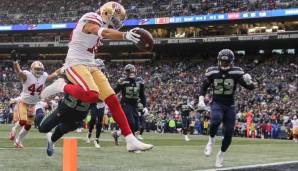 SAN FRANCISCO 49ERS: Dante Pettis. Den 49ers fehlt ein Nummer-eins-Receiver neben George Kittle. Mit 467 Receiving Yards und 5 Touchdowns in 12 Spielen deutete Pettis sein Potenzial bereits an, 2019 könnte er diese Rolle vollends einnehmen.