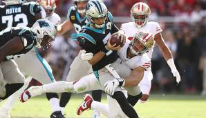 Kyle Allen, QB, Panthers: Zugegeben: Die Niners sind neben den Pats aktuell die undankbarste defensive Herausforderung. Allens Schwachstellen wurden gnadenlos offengelegt - und es scheint eine Frage der Zeit, bis Newton wieder übernimmt.