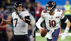 Nick Foles (l.) wird wohl Mitchell Trubisky als Quarterback der Chicago Bears verdrängen.