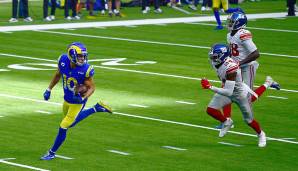 8. Los Angeles Rams (Robert Woods und Cooper Kupp): Die Rams bringen zwei "1B"-Receiver an den Start. Kupp spielt mehr im Slot, aber beide werden viel herumgeschoben, beide sind gut nach dem Catch.