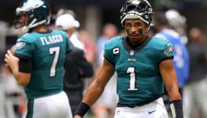 Quarterback Jalen Hurts feierte mit den Philadelphia Eagles einen klaren Sieg.