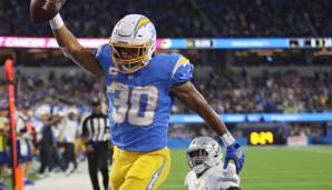 Austin Ekeler erzielte zwei Touchdowns gegen die Las Vegas Raiders.