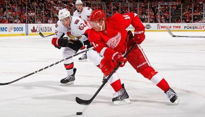 Daniel Alfredsson (r.) unterschrieb vor der Saison einen Einjahresvertrag in Detroit