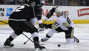 Sidney Crosby (r.) verbuchte gegen die Kings einen Assist