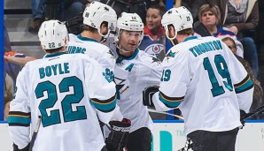 Stark: Die San Jose Sharks bejubeln den 5:1-Sieg über Colorado