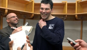 Jaromir Jagr anno 2006 in der Kabine der New York Rangers