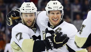 Sidney Crosby gelang gegen New York kurz vor Ende ein Empty-Netter