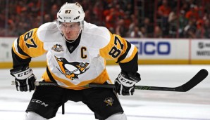 Sidney Crosby erzielte für die Pens gegen die Sharks einmal mehr zwei Tore