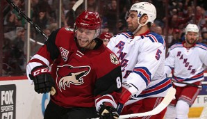 Tobias Rieder (l.) erzielte bei der Niederlage gegen die Rangers ein Tor