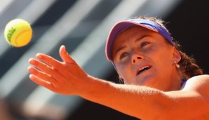 ROME, ITALY - MAY 11: Daniela Hantuchova of Slovakia in action in her match against Sara Errani of Italy on Day Two of the The Internazionali BNL d'Italia 2015 at the Foro Italico on May 11, 2015 in Rome, Italy. (Photo by Ian Walton/Getty Images)