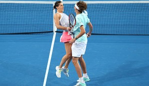 Andrea Petkovic und Alexander Zverev bejubeln den Sieg gemeinsam