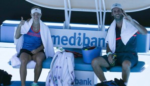 Gute Laune beim Training: Angelique Kerber und Coach Torben Beltz