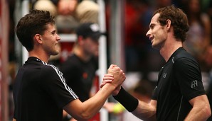 Andy Murray und Dominic Thiem bei den "Tie Break Teans" in Wien