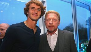 Boris Becker (r.) hat sich zur Davis-Cup-Absage von Alexander Zverev geäußert