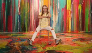 Erinnerungsfoto für daheim: Elina Svitolina bei den Wynwood Walls