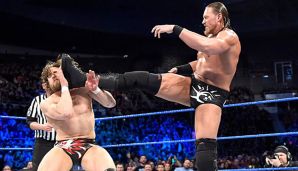 Big Cass (rechts) feierte bei SmackDown nach achtmonatiger Verletzungspause sein Comeback.